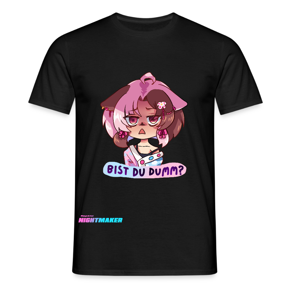 Bist du Dumm - Vtuber Männer T-shirt - Schwarz