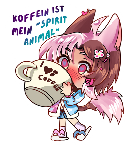 VTuber Sticker - Coffee is my spirit-animal - Nightmaker
