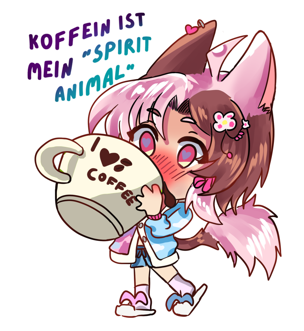 VTuber Sticker - Coffee is my spirit-animal - Nightmaker