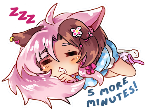 VTuber Sticker - 5 more minutes - Nightmaker