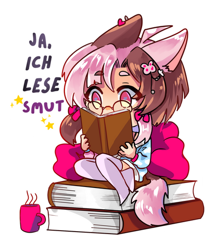 VTuber Sticker - Ja, Ich lese smut - Nightmaker