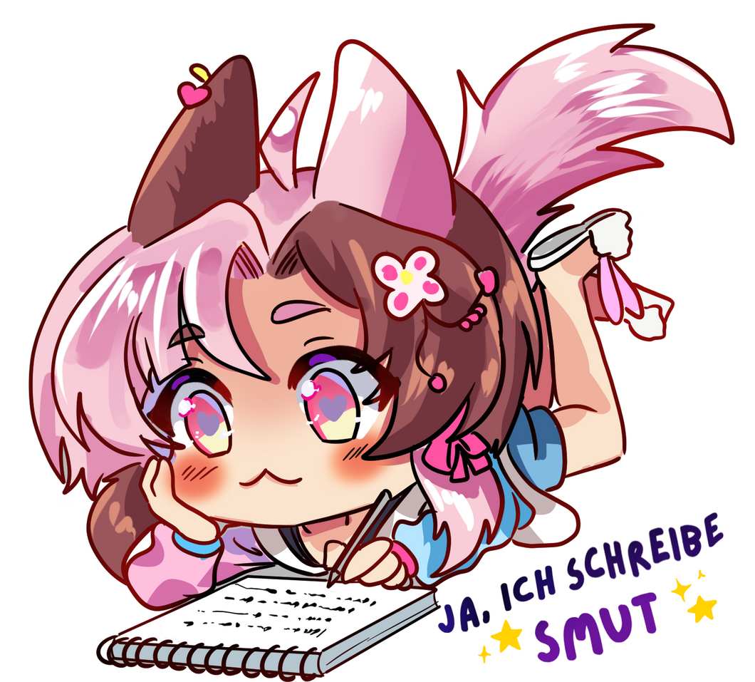 VTuber Sticker - Ja, ich schreibe Smut - Nightmaker
