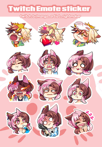 Vtuber Emote Sticker - Nightmaker